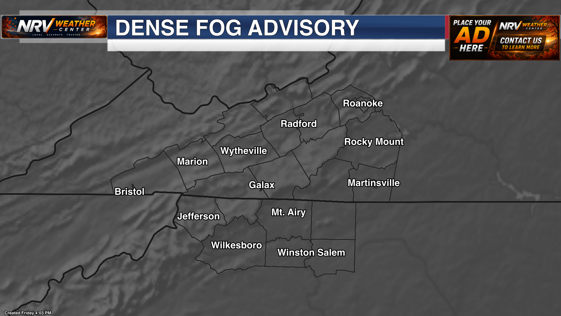Active Fog Alerts