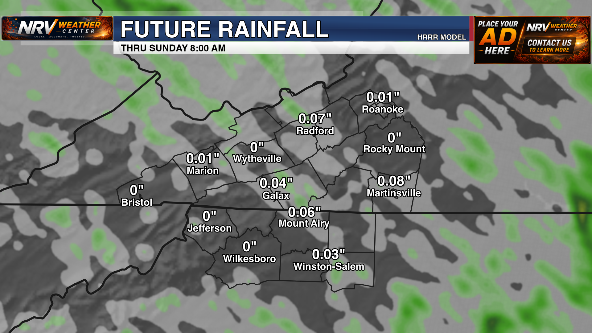 HRRR 48-Hour Rain Forecast