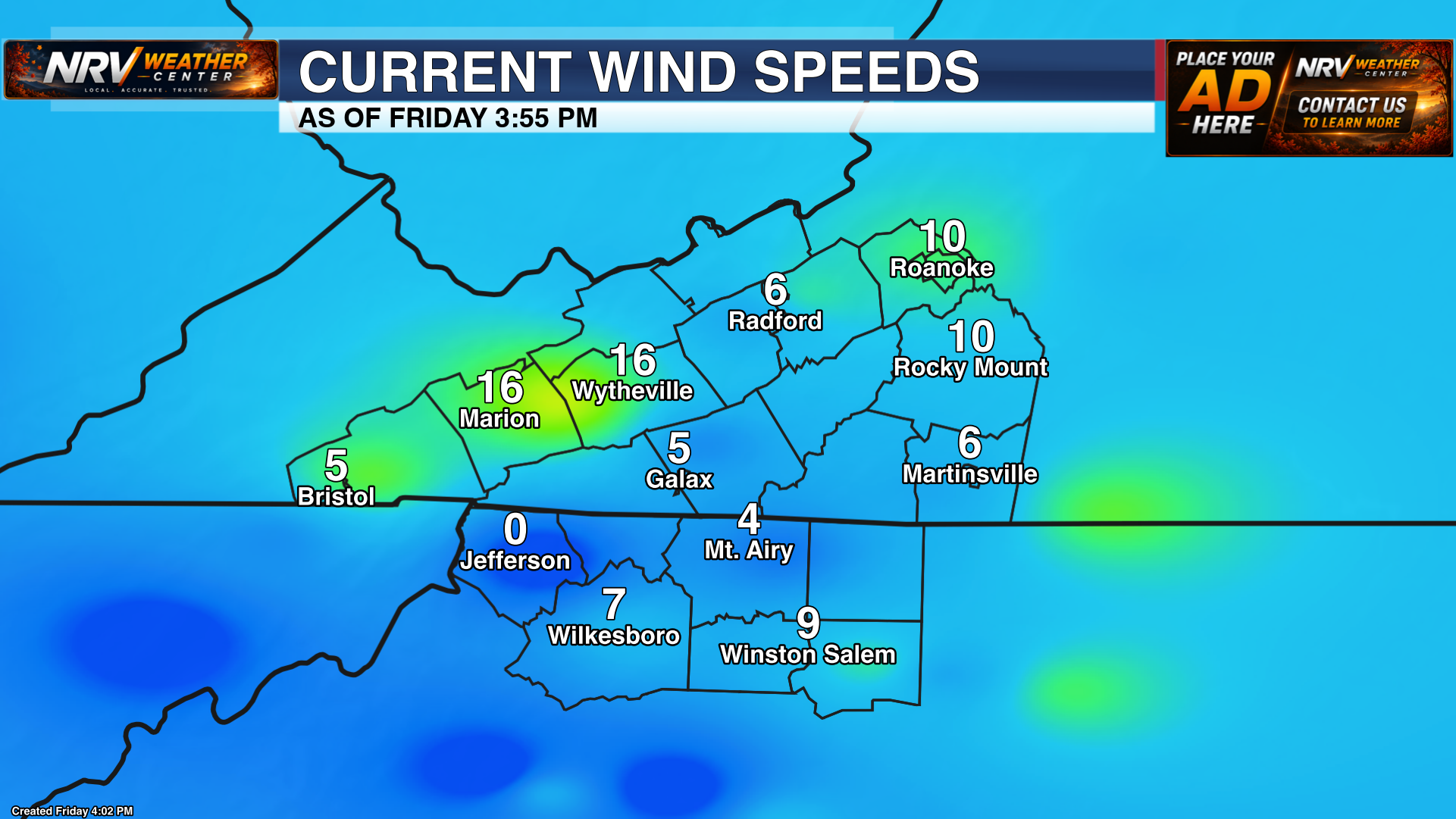 Current Wind Speeds