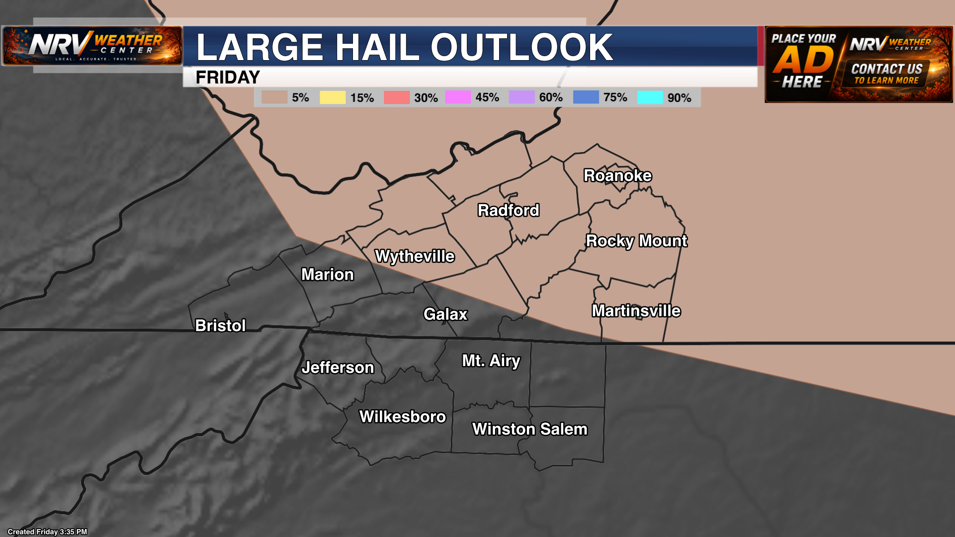 Damaging Hail Outlook Today