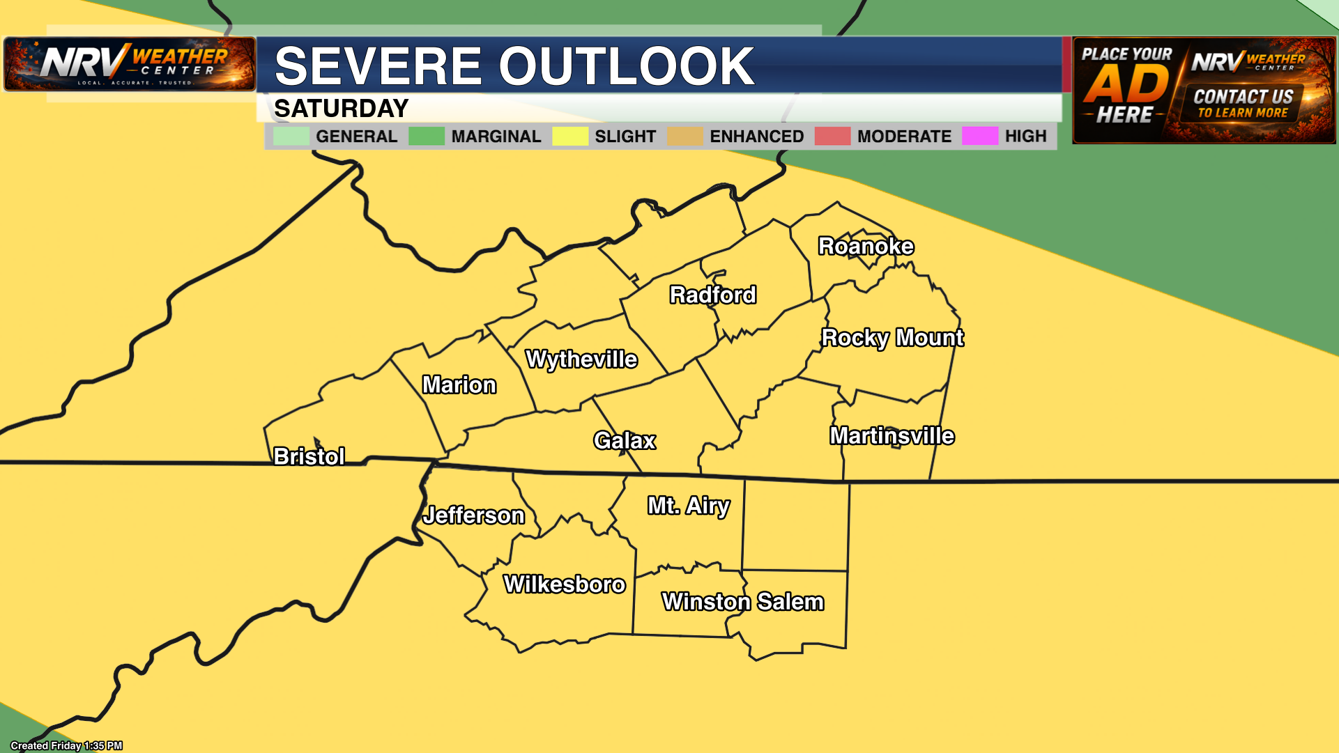 Storm Outlook Tomorrow