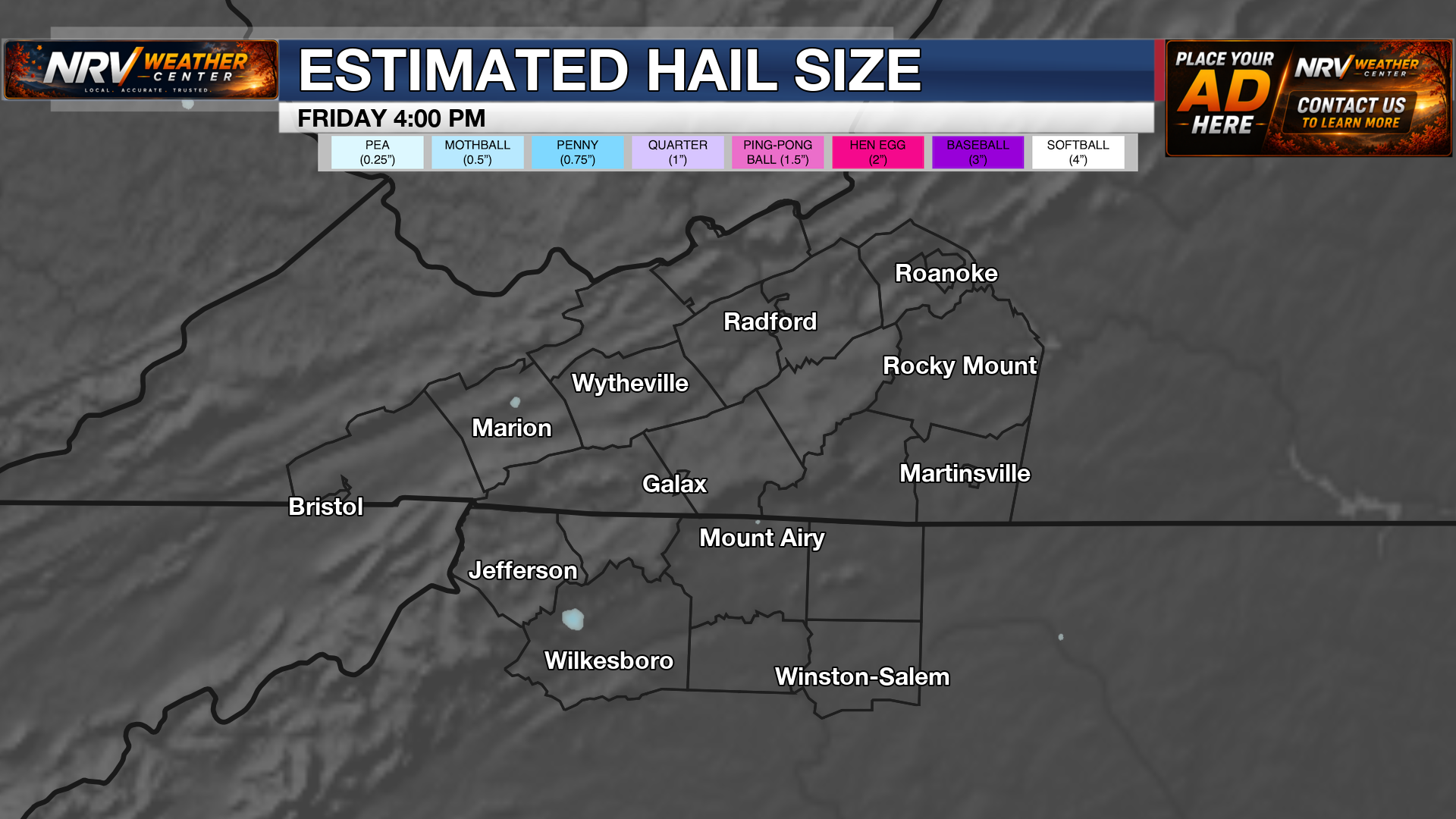 Estimated Hail Size